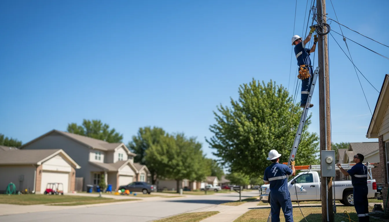 Residential electrician providing installation services in Jenks, OK